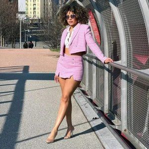 ZARA TEXTURED SKORT